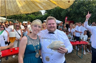 Alexander Brokamp und Julia Wedding sind derzeit noch Borkens Kaiserpaar