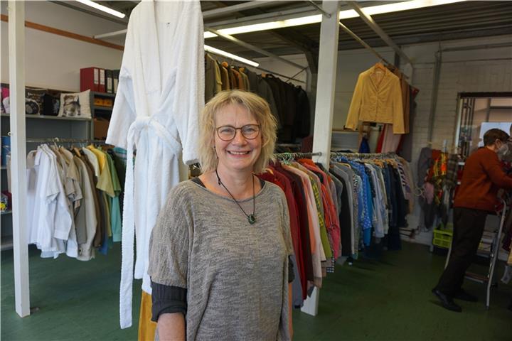 Birgit Menslage-Blum ist das„Gesicht“ von Klamotte und Tafel.