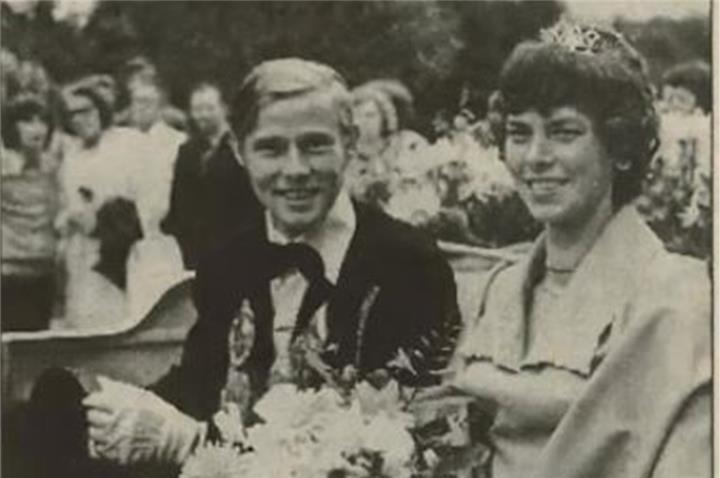 Das Goldkönigspaar 1974: Hubert Rentmeister und Gertrud Lienemann.