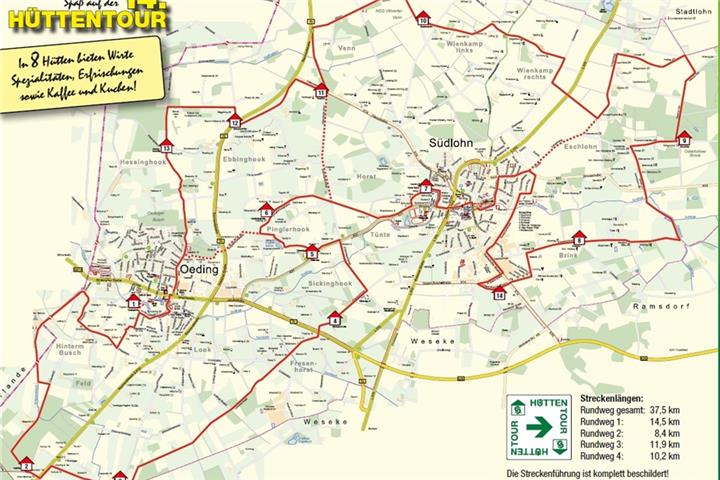 Die Gesamtstrecke ist 37,5 Kilometer lang.