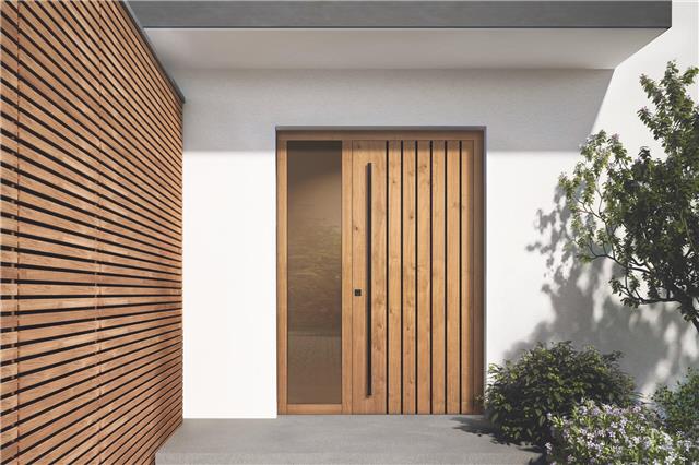 Die Haustüren-Kollektion vereint modernes Design, hochwertige Materialien und intelligente Technik. Foto: HLC/UNILUX