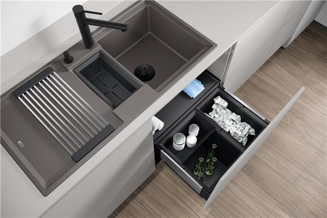 Die Silgranit-Spülenserie nutzt den Küchenwasserplatz bestmöglich aus.Foto: HLC/BLANCO