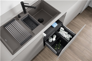 Die Silgranit-Spülenserie nutzt den Küchenwasserplatz bestmöglich aus.Foto: HLC/BLANCO