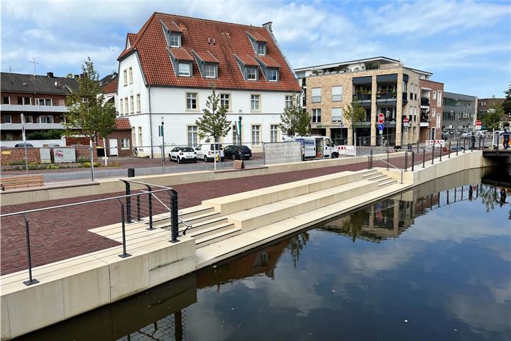 Die neuen Aa-Terrassen sollen zum Treffpunkt werden. Fotos: hie