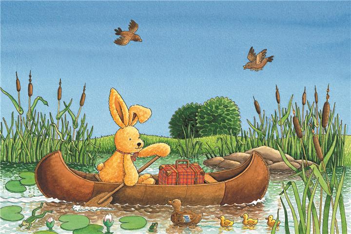Im LWL-Museum für Kunst und Kultur läuft die Ausstellung „Reiselustig. Unterwegs mit dem Hasen Felix“.© Felix, der Hase, Autorin: Annette Langen, Illustratorin: Constanza Droop © Coppenrath Verlag, Münster