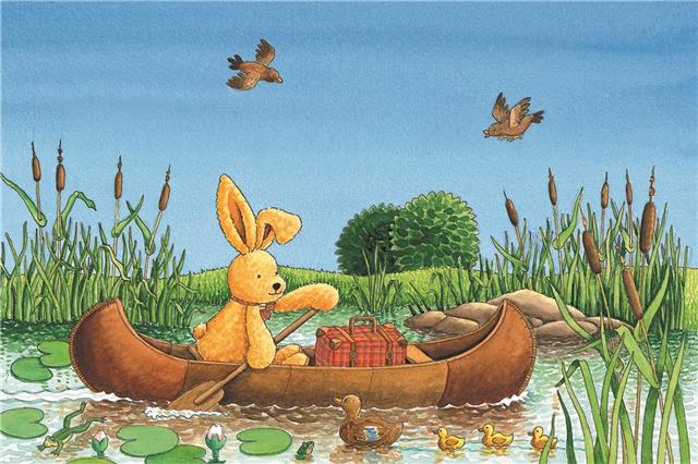 Im LWL-Museum für Kunst und Kultur läuft die Ausstellung „Reiselustig. Unterwegs mit dem Hasen Felix“.© Felix, der Hase, Autorin: Annette Langen, Illustratorin: Constanza Droop © Coppenrath Verlag, Münster