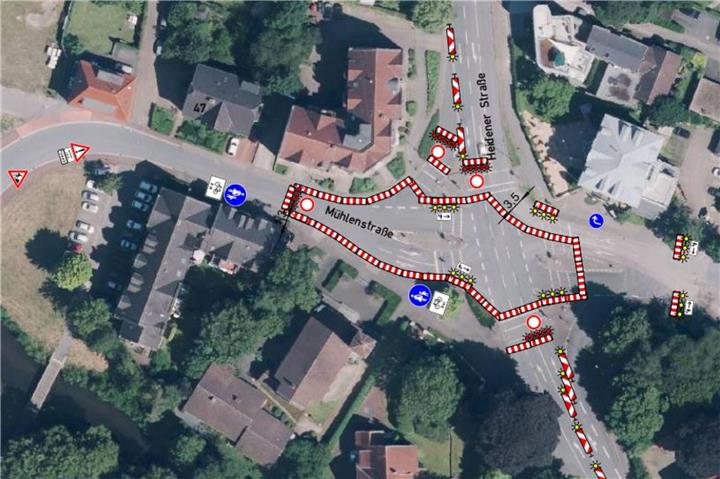 In den nächsten Wochen ist die Heidener Straße in Borken nur einspurig befahrbar.