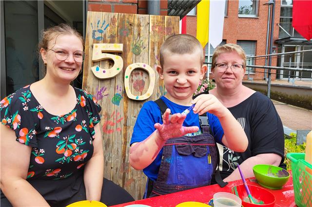 Kreative Aktion zum Jubiläum.Foto: Haus Hall / Ulla Pietsch