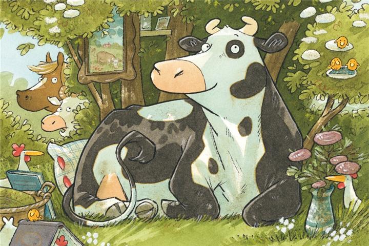 Kuh Lieselotte ist unter Kindern wohlbekannt.