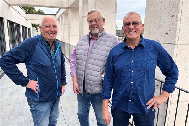Norbert Ebbert, Hans-Jürgen Kampmann und Franz-Josef Ebbing (v.l.) vertreten die Prostatakrebsgruppe Borken nach außen und raten jedem Mann zur Vorsorge.
