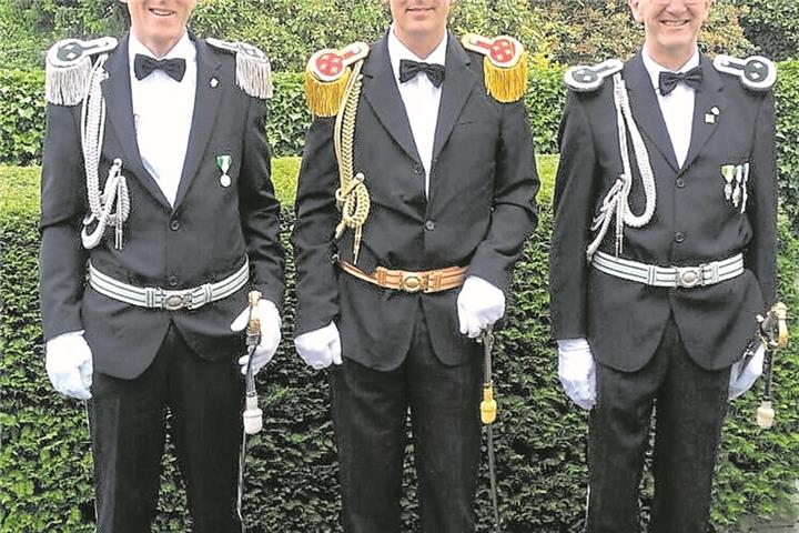 Stabsoffiziere des St. Johanni Bürgerschützenvereins Borken.